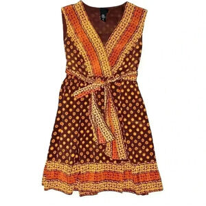 Anna Sui 100% silk wrap dress size xs